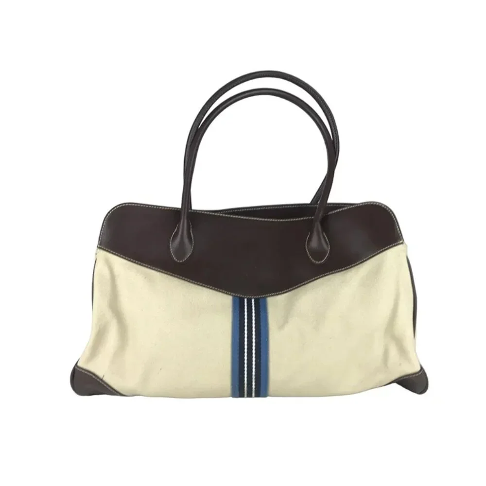 CHAPS Womens Beige‎ Brown Shoulder Strap Inner Pockets Magnetic Tote Bag